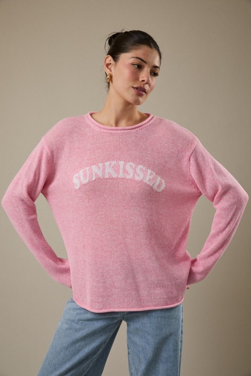 Sunday Edition Sweater Pink White / S Sunkissed Sweater