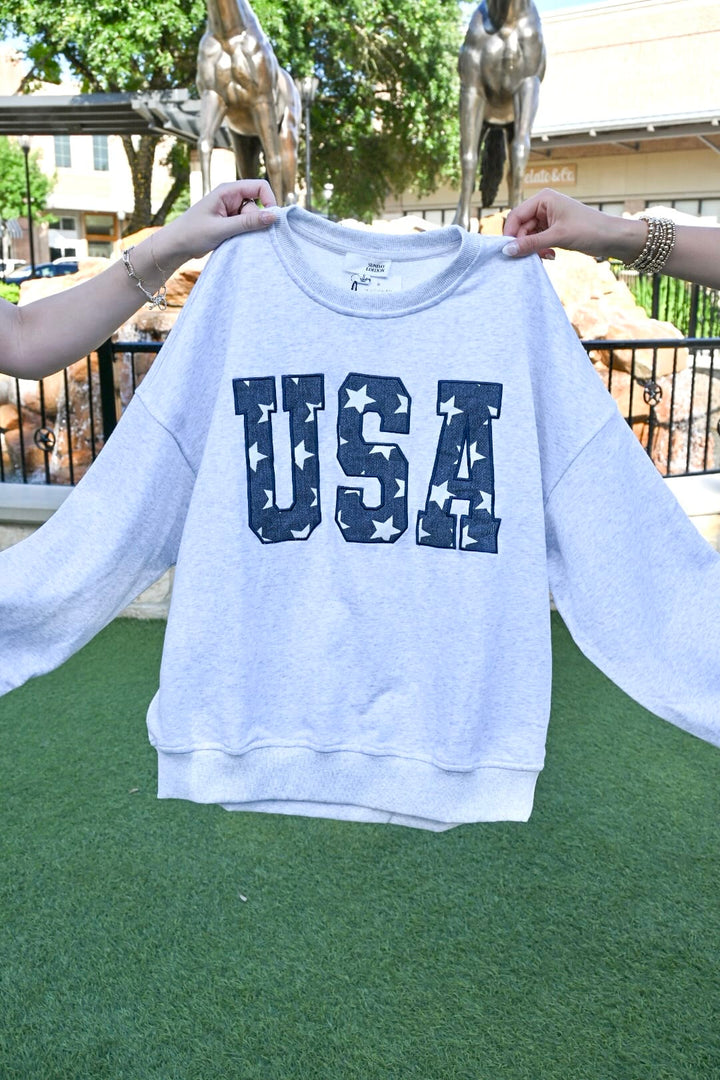 Sunday Edition Sweatshirt USA Embroidery Sweatshirt