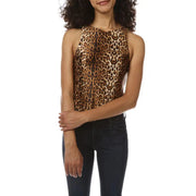 TCEC Bodysuit Brown / S Leopard Print Satin Bodysuit (Contemporary)