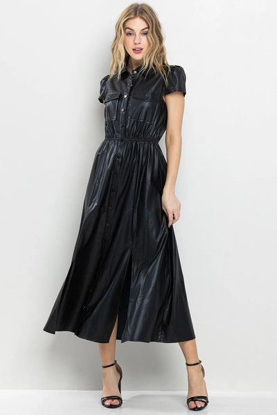 TCEC Dress Black / S Choni Leather Dress