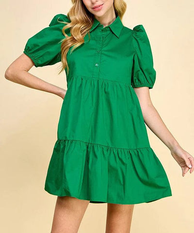 TCEC Dress Kelly Green / Small Avah Poplin Shirt Dress