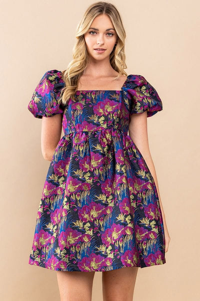 TCEC Dress Magenta / S Polesi Babydoll Floral Dress