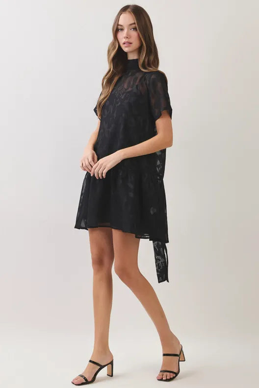 TCEC Mini Dress Lyra Floral Jacquard Mini Dress