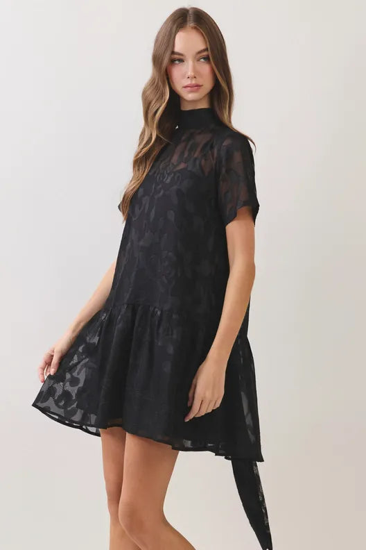 TCEC Mini Dress Lyra Floral Jacquard Mini Dress