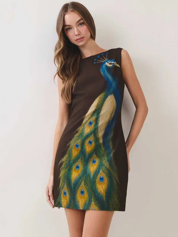TCEC Mini Dress Myla Peacock Mini Dress