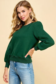TCEC Sweatshirt Hunter Green / S Mariana Puff Sleeve Sweatshirt