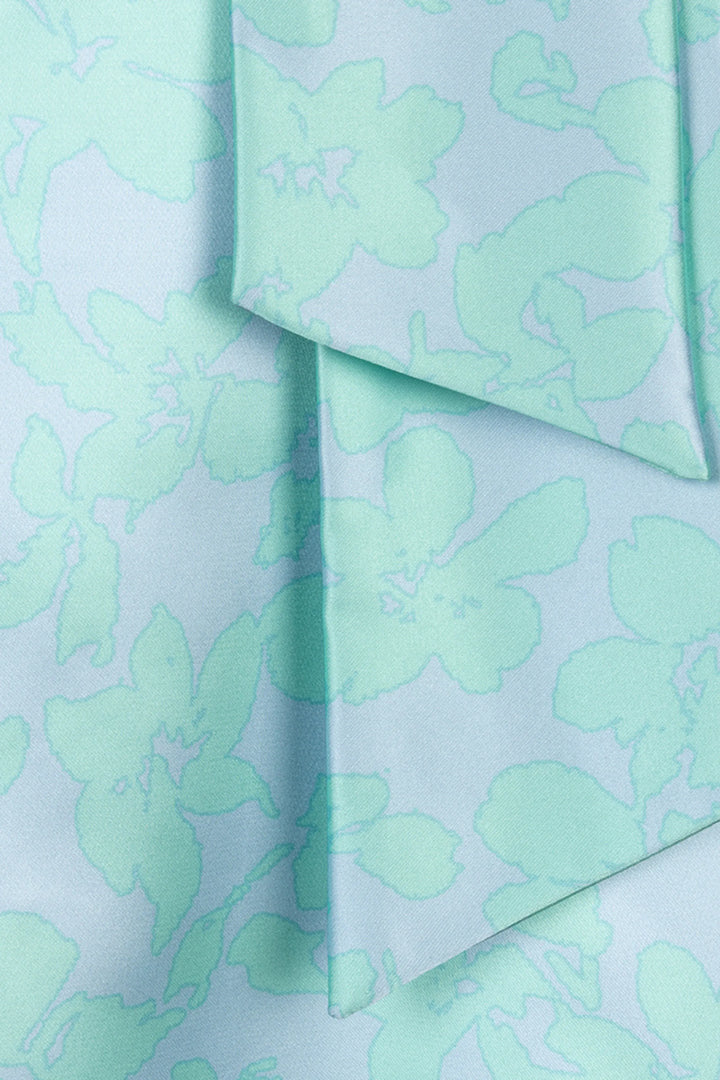 Teal Poppy Dress Stella Knot Detail Dress