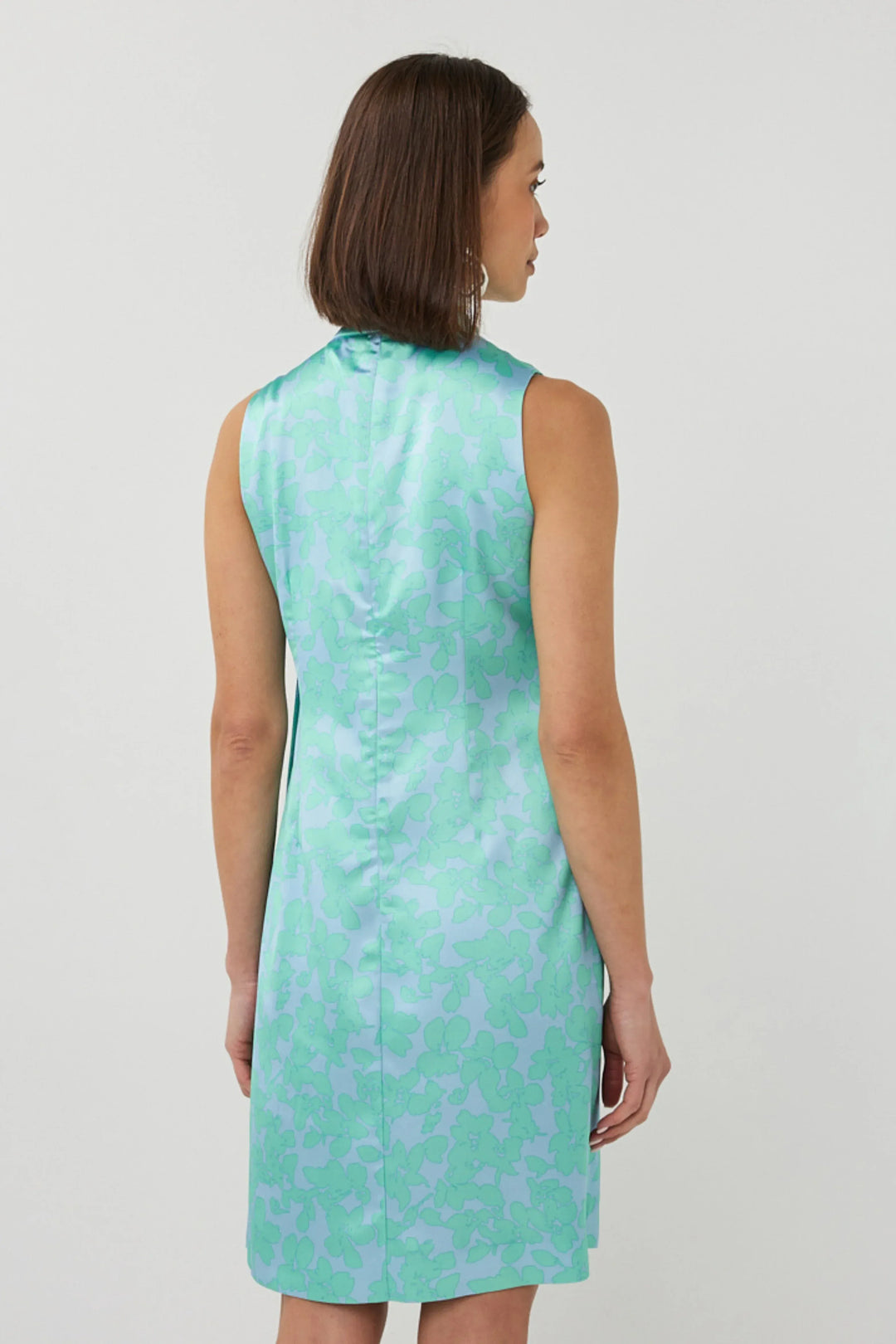 Teal Poppy Dress Stella Knot Detail Dress