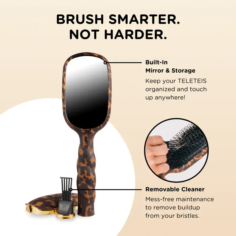 Teleties Beauty Care Boar Bristle Hair Brush
