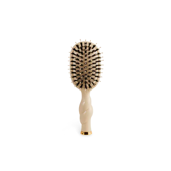 Teleties Hair Brush Tan / Boar Bristle Mini Hair Brush