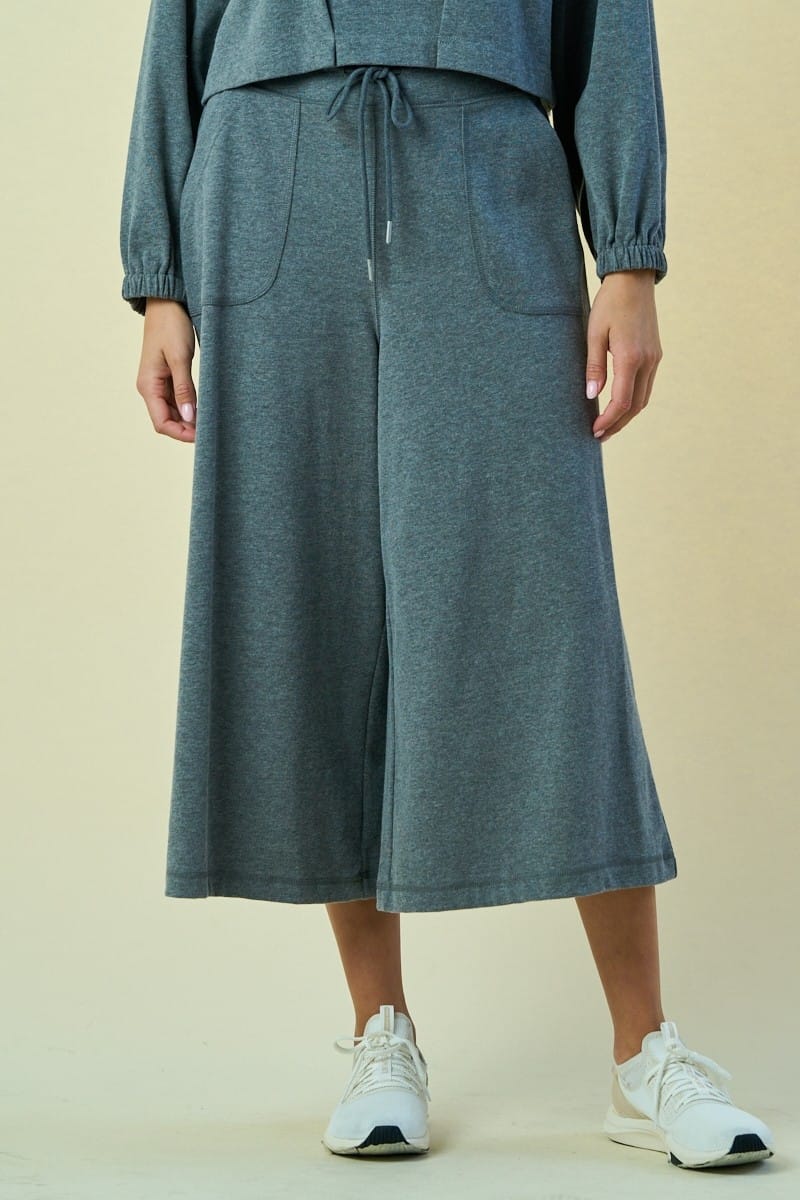The Greii Pants Dark Heather Grey / S Michaela Wide Leg Pants