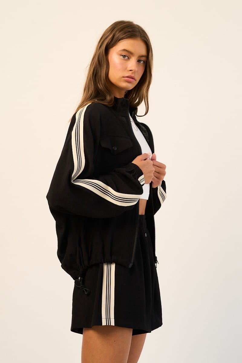 The Greii Set Elani Sporty Stripe Zip Set