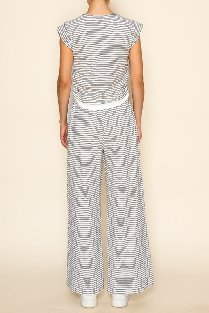 The Greii Set Sloan Striped Mini Zip Set