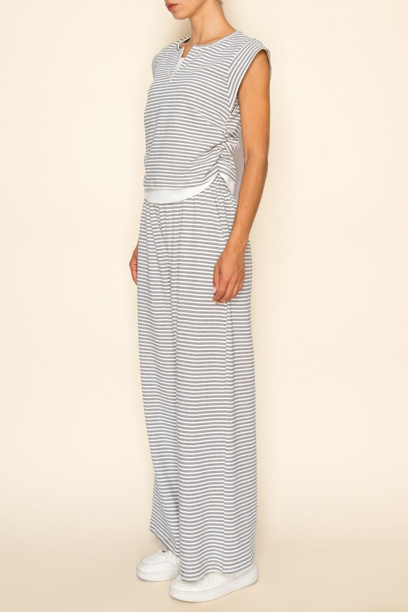 The Greii Set Sloan Striped Mini Zip Set