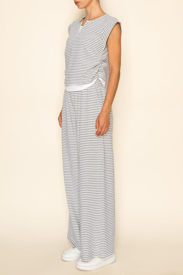 The Greii Set Sloan Striped Mini Zip Set