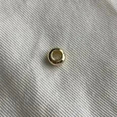 The Sis Kiss Charms Gold Classic Spacer Charm
