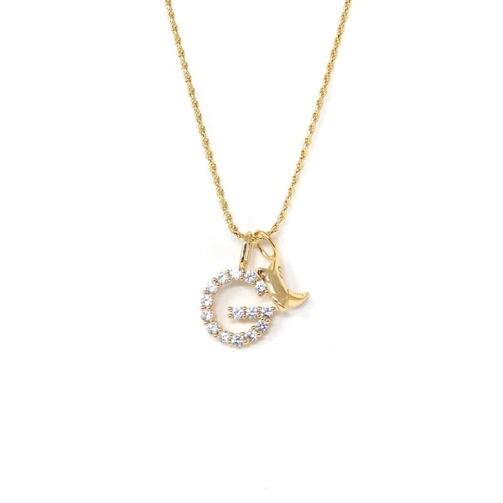 The Sis Kiss Necklace Gold Skinny Cable Chain Necklace | Threader Charm Necklace
