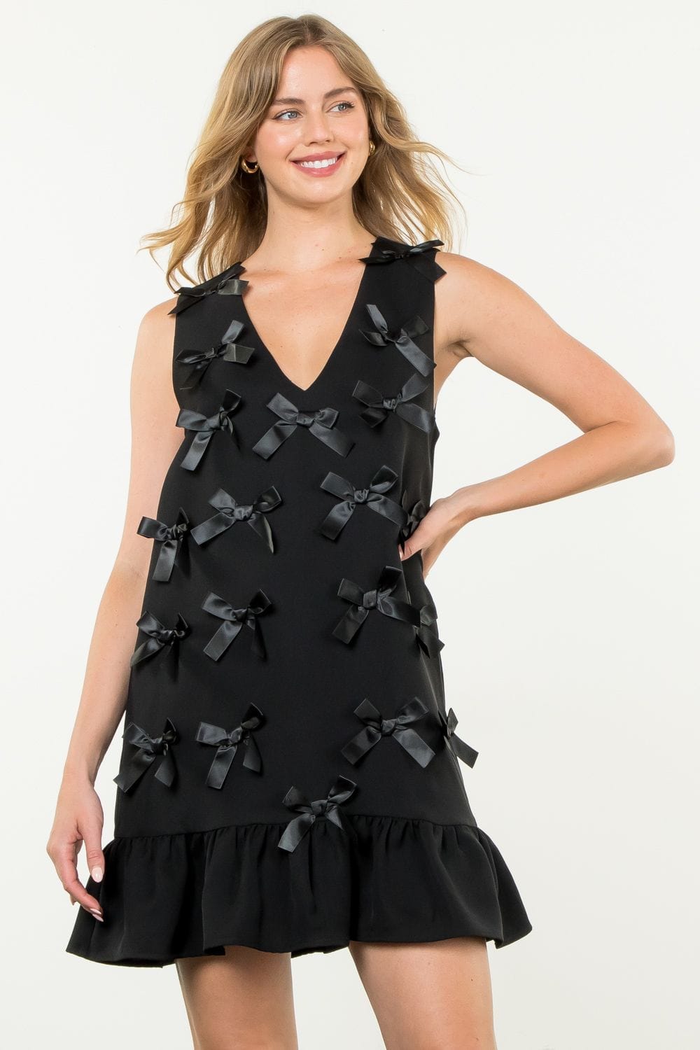 THML Dress Black / XS Charli Bow Dress