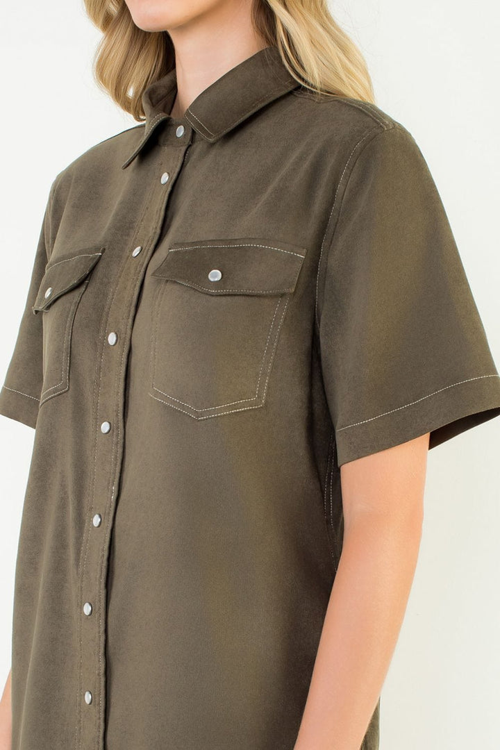 THML Dress Brielle Suede Dress