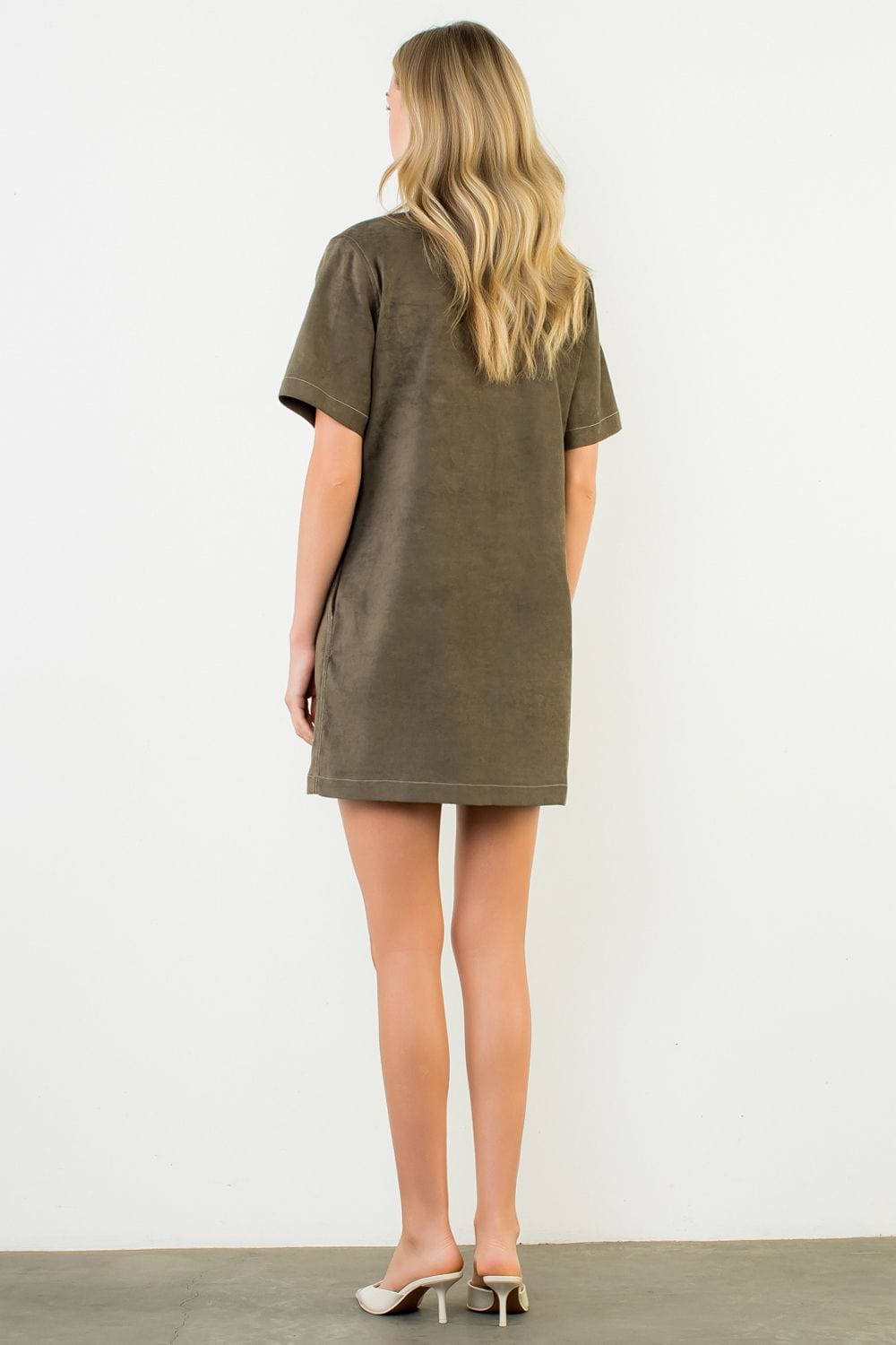 THML Dress Brielle Suede Dress
