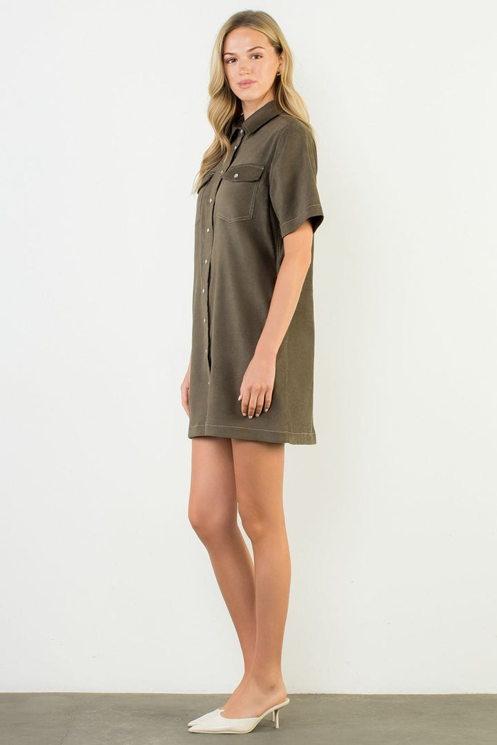THML Dress Brielle Suede Dress
