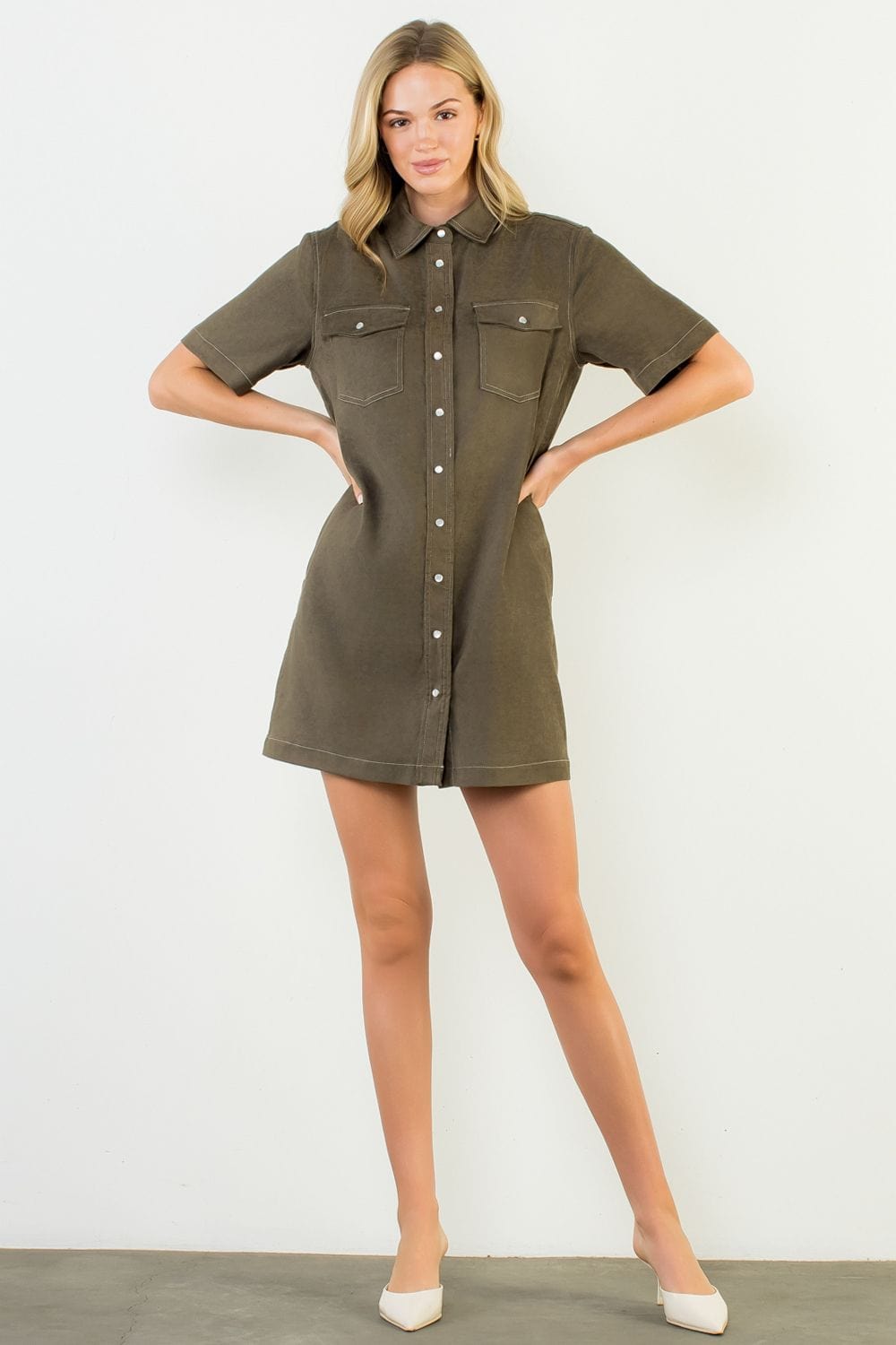 THML Dress Brielle Suede Dress