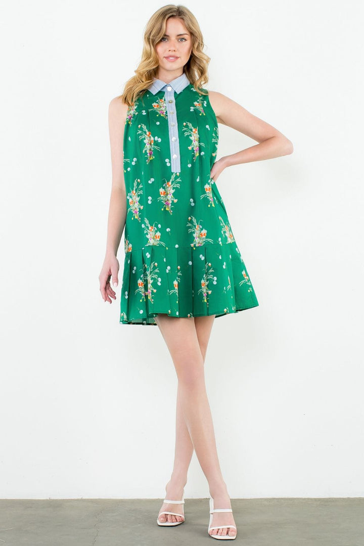 THML Dress Green / XS Annie Print Dress