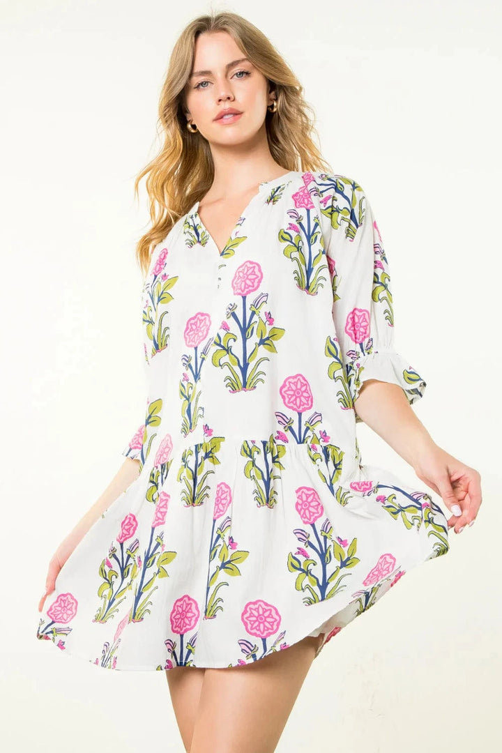 THML Dress Jordyn Flower Print Dress