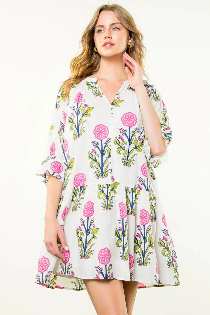 THML Dress Jordyn Flower Print Dress