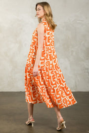 THML Dress Mariana Sleeveless Tiered Print Maxi Dress