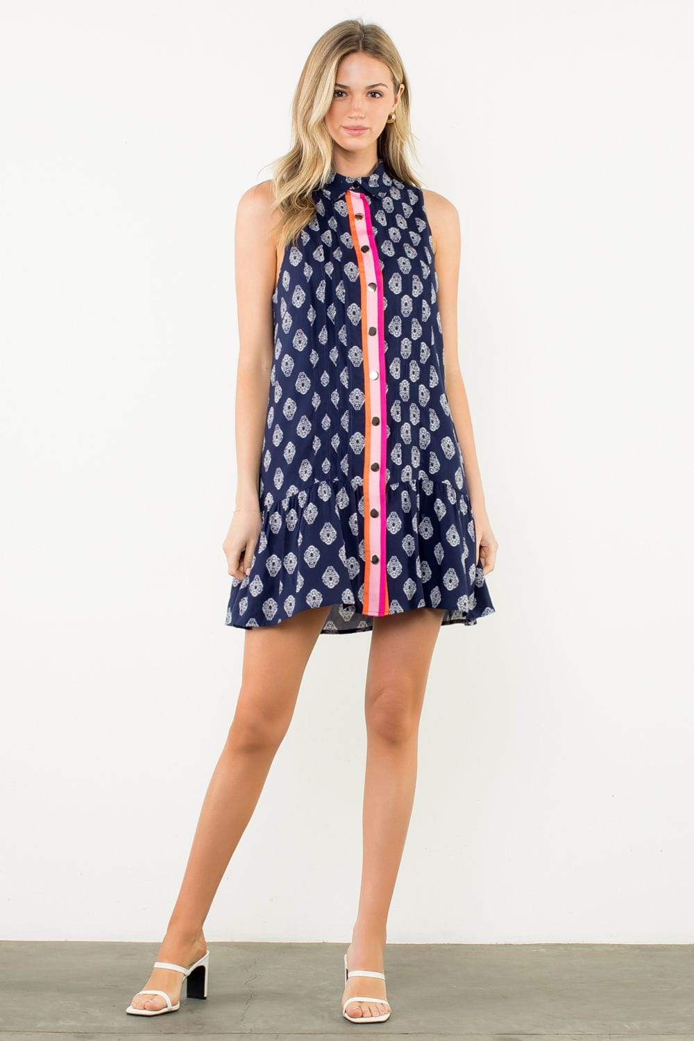 THML Dress Navy / XS Liliana Print Dress
