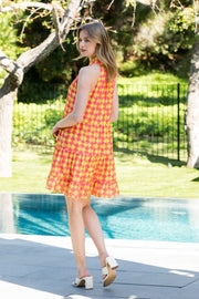 THML Dress Poylenna Sleeveless Pattern Halter Dress
