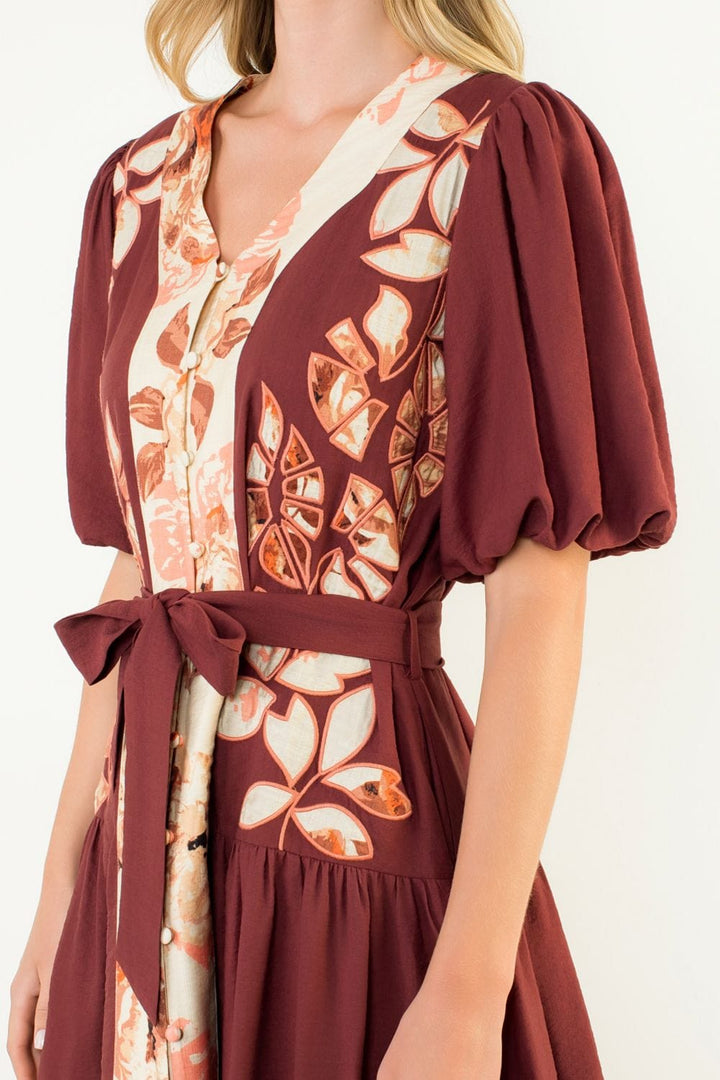 THML Dress Sarah Puff Sleeve Dress