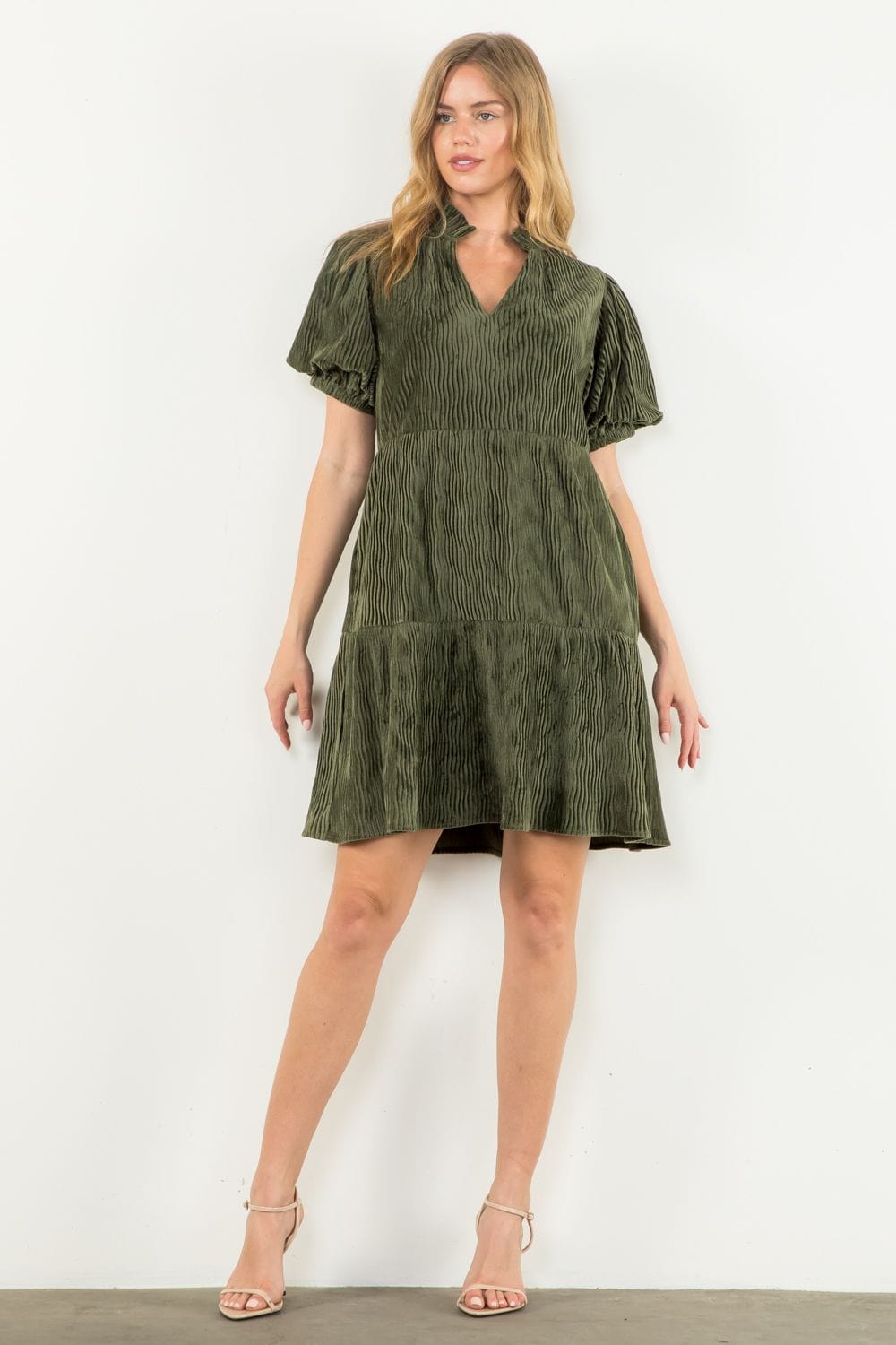 THML Dress Tiana Puff Sleeve Dress