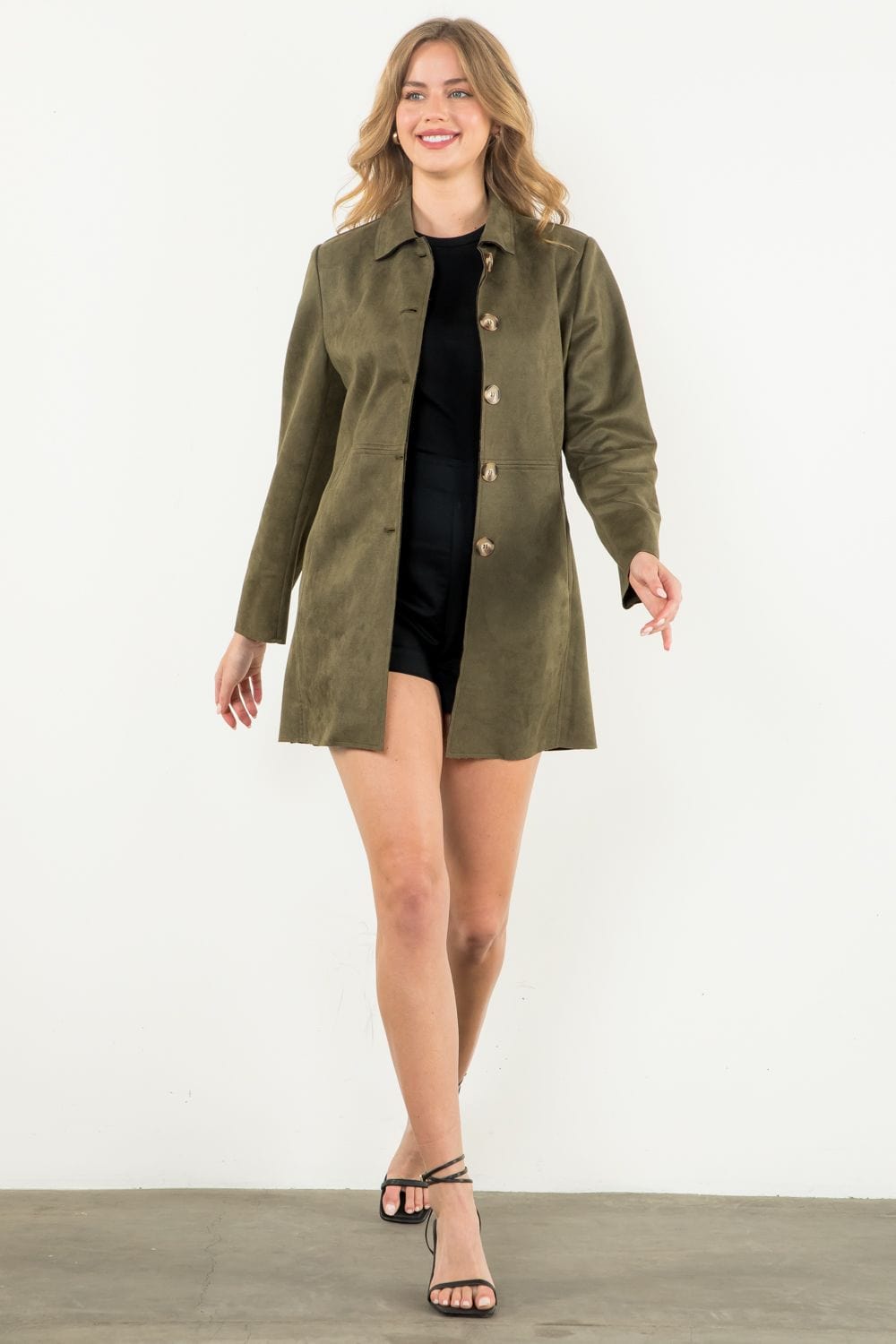 THML Jacket Haisley Suede Coat