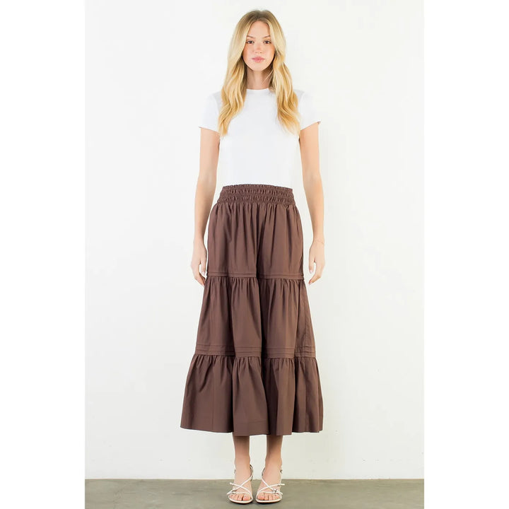 THML Maxi Skirt Arya Long Tiered Skirt