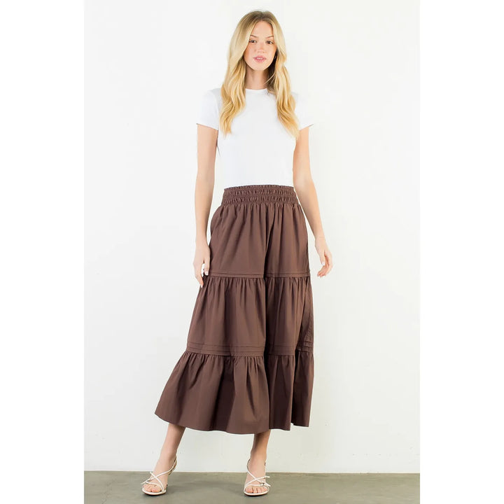 THML Maxi Skirt Arya Long Tiered Skirt