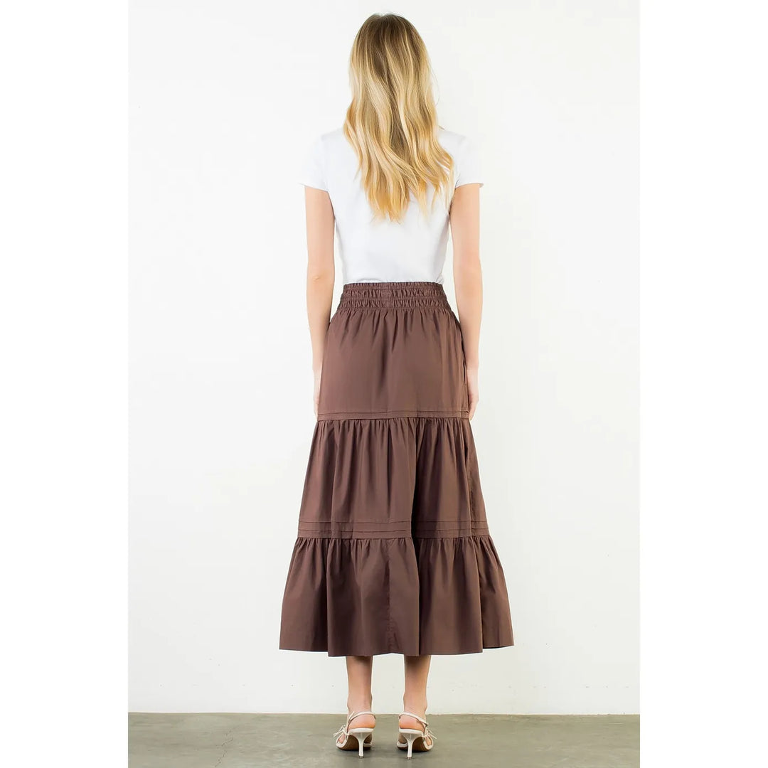 THML Maxi Skirt Arya Long Tiered Skirt