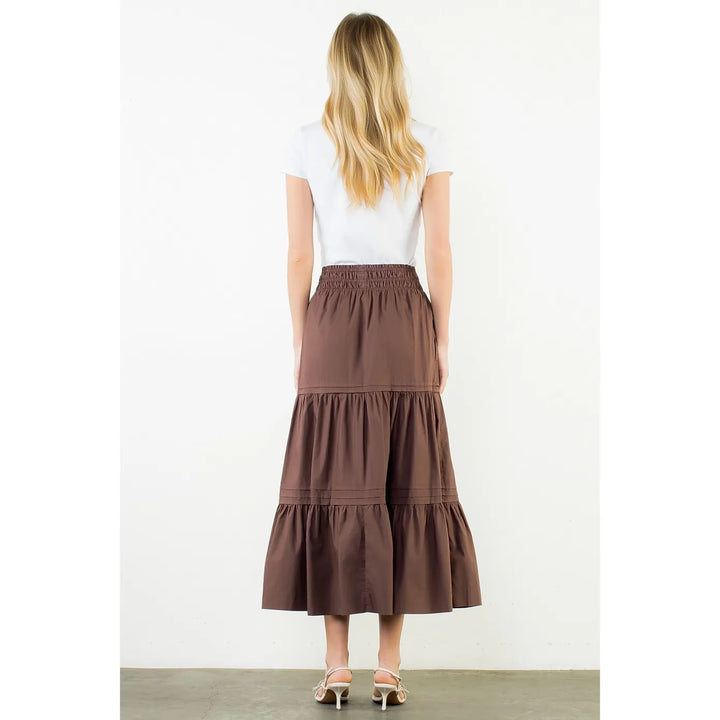 THML Maxi Skirt Arya Long Tiered Skirt
