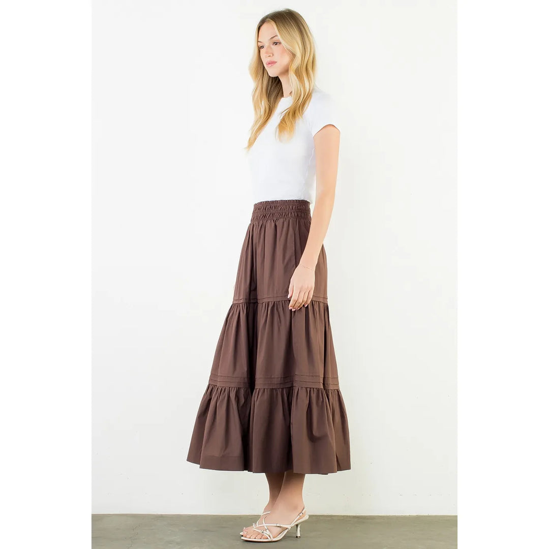 THML Maxi Skirt Arya Long Tiered Skirt