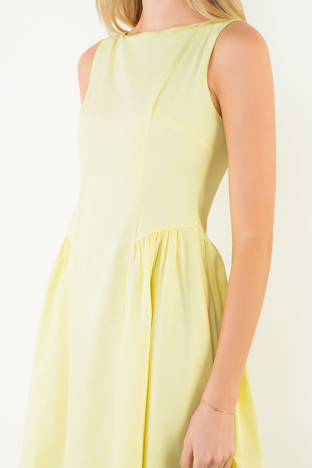 Carmen Sleeveless Midi Dress Yellow / XS Carmen Sleeveless Midi Dress Yellow / XS