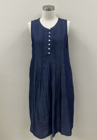 THML Midi Dress Dark Blue / XS Sylvie Button Dress