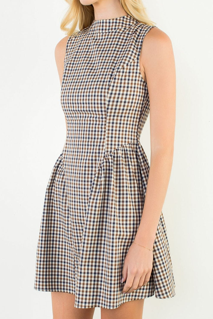 THML Midi Dress Mabel Gingham Short Dress