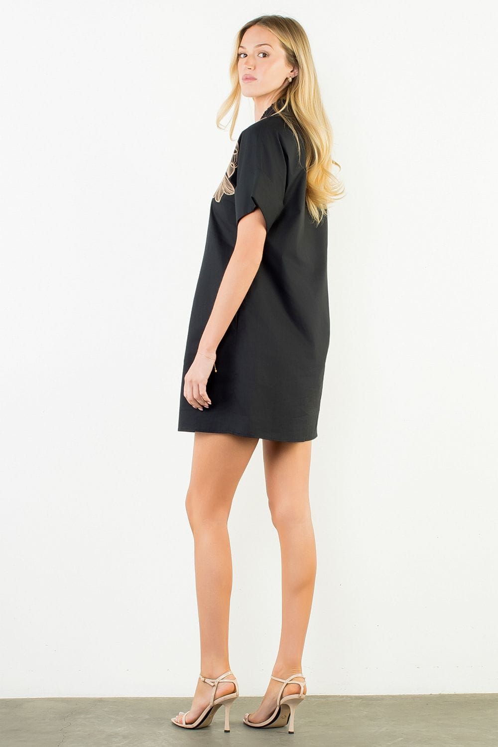 THML Mini Dress Ashley Embroidered Mini Dress