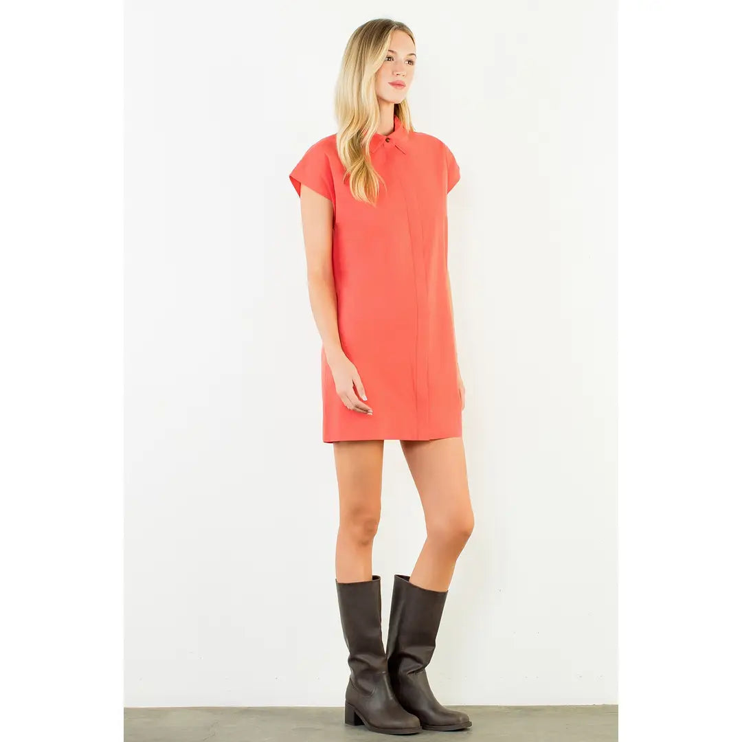 THML Mini Dress Gia Button Down Short Dress