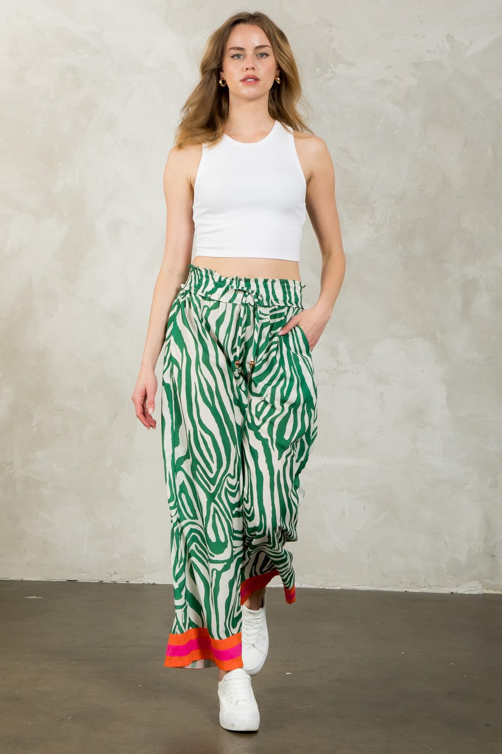 THML Pant Lynleigh Wide Leg Print Pants