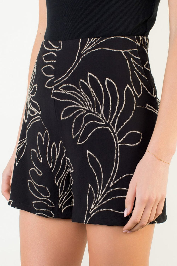 THML Shorts Black / XS Ella Embroidered Shorts