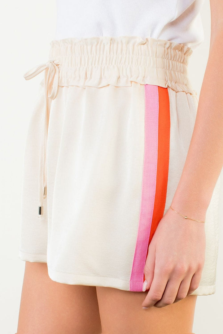 THML Shorts Cream / XS Elena Stripe Shorts