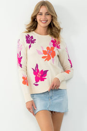 THML Sweater Cream / XS Samira Floral Sweater