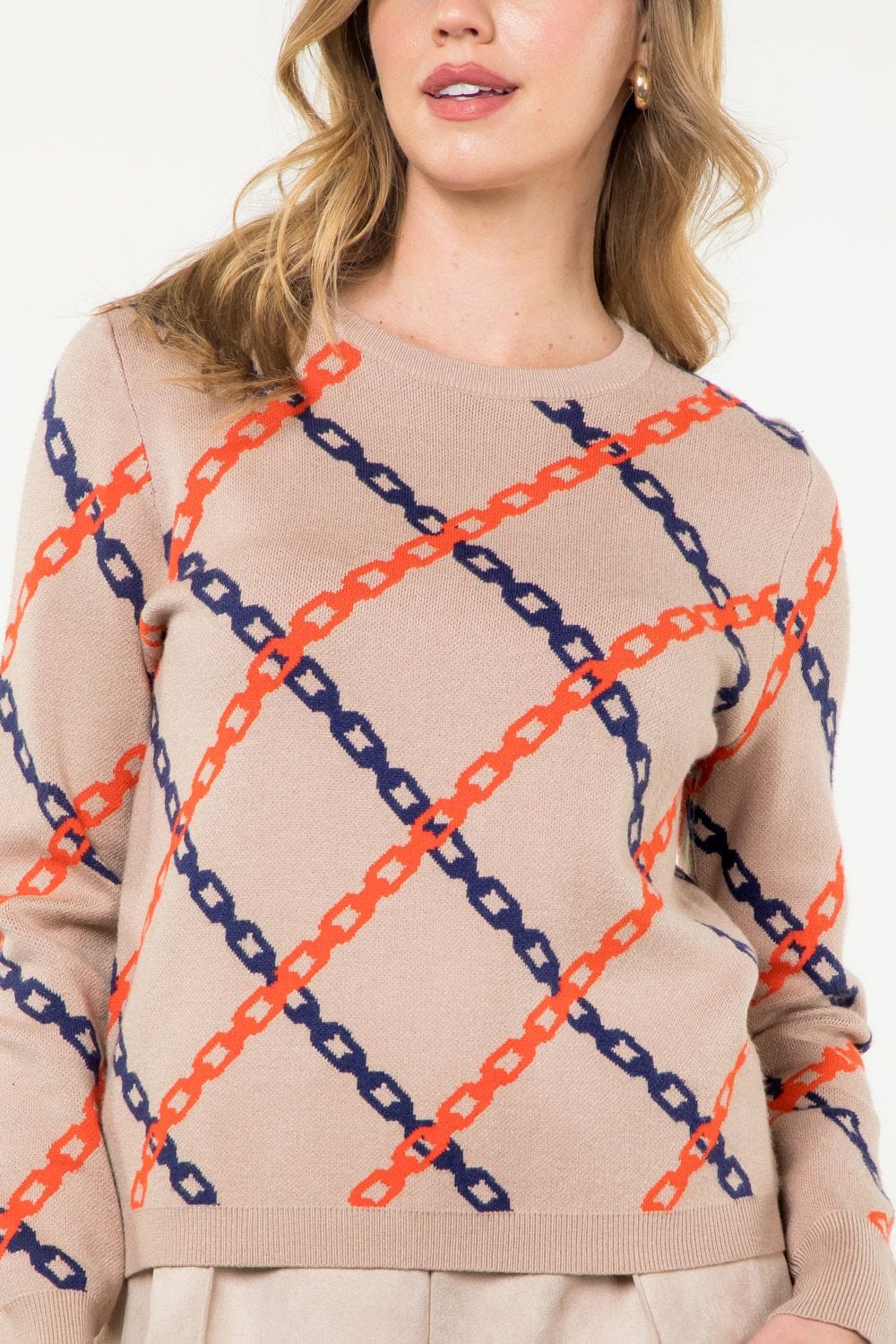 THML Sweater Savannah Chain Print Sweater